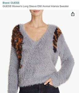 GUESS animal  intarsia sweater