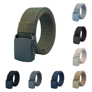 Cinturón de nailon militar para hombre hebilla de plástico ajustable lona cintura militar - Imagen 1 de 17