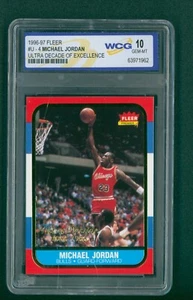 1996 Fleer Basketball Card - #U4 Michael Jordan Ultra Decade of Excellence WCG10 - Picture 1 of 2