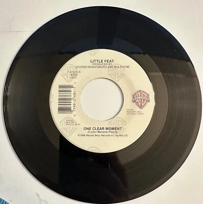 LITTLE FEAT One Clear Moment b/w Changin' Luck 727684 7" 45rpm Vinyl VG++ 1988 - Image 1 of 2