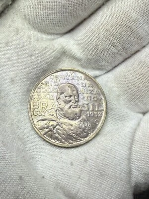BRAZIL 2000 REIS 1932 -400TH ANNIVERSARY Brazil Discovery SILVER HIGH GRADE A124 - Image 1 of 2