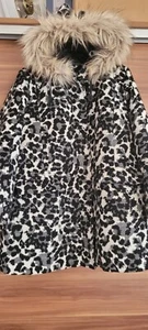 Ladies Joanna Hope Winter Jacket Coat size 22 Black/Grey/white animal Print - Picture 1 of 10