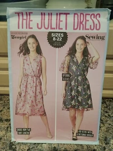 SEWGIRL ""The Juliet Dress"" Größen 8-22 Crossover Brust, elastische Taille. - Bild 1 von 5
