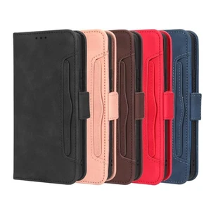 Card Slot Wallet Phone Case For Xiaomi POCO M3 Redmi Sharp Aquos Black Shark  - Picture 1 of 26