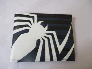 MARVEL SPIDER MAN BI FOLD WALLET VENOM SPIDER BIO WORLD ADVERTISING INSIDE TAG - Picture 1 of 5