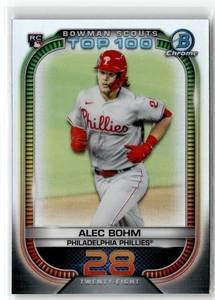 2021 Bowman #BTP-28 Alec Bohm Chrome Bowman Scouts Top 100 - Picture 1 of 2