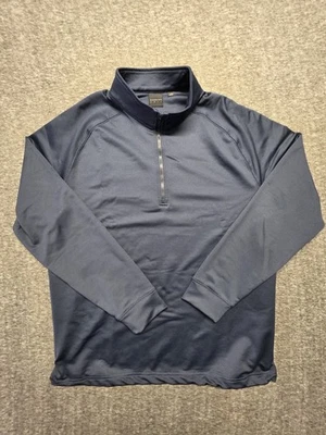 Мужской пуловер Dunning Golf Performance Stretch Quarter на молнии 1/4 темно-синий большой - Изображение 1 из 4