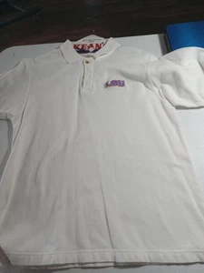 VTG LSU TIGERS WHITE POLO SHIRT XL - Picture 1 of 3
