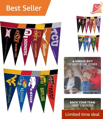 NCAA Big 12 Pennant Felt Polyester Wall Decor for College Sports Fans - Image 1 of 4