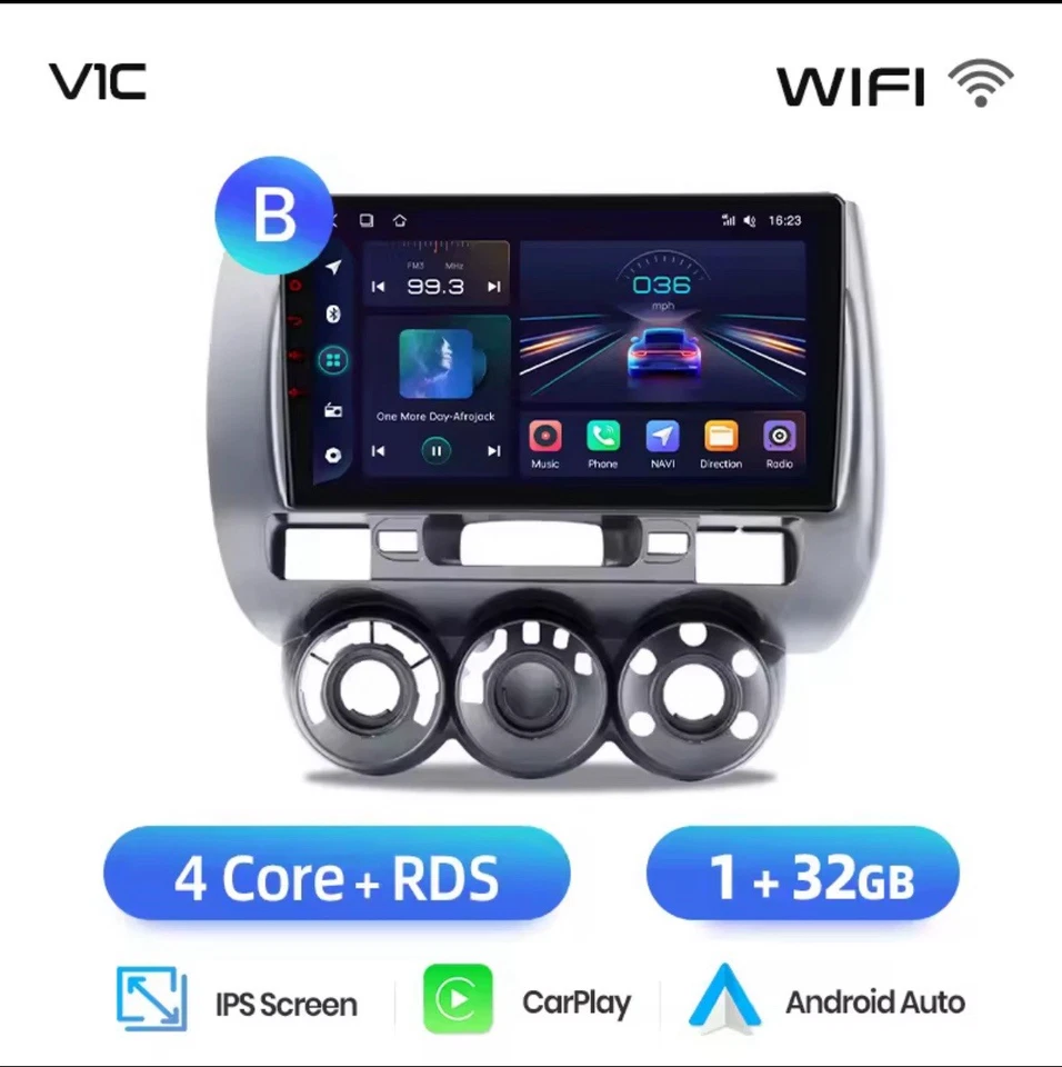 Autoradio Honda Jazz Fit 2002-2007 CarPlay-AndroidAuto BT RDS WIFI Super Promo!! - Immagine 1 di 4