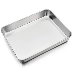 Stainless Steel Sheet Cake Pan, Rectangular Baking Pan for Lasagna Brownie Me... - Picture 1 of 7
