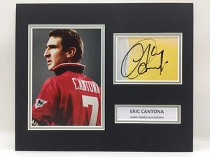 RARE Eric Cantona Manchester United Signed Photo Display + COA AUTOGRAPH - Picture 1 of 3