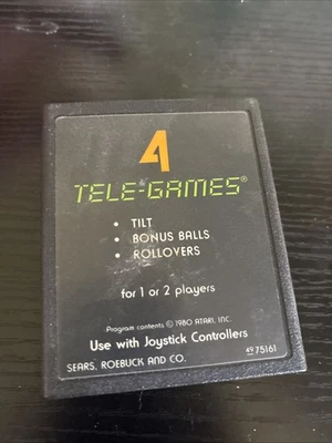 Arcade Pinball (Atari 2600) Sears Tele-Games 4  Cartridge Only Cleaned Tested - Image 1 of 2