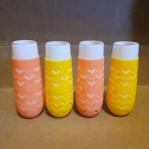 Goverre Stielloses Sektglas Silikon Hülle 4er Set Mango Koralle - Bild 1 von 4
