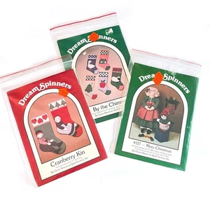 Dream Spinners Christmas Pattern Kits SET OF 3 New Vintage 1985 - Picture 1 of 10