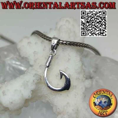 Ciondolo in Argento 925‰ a forma di classico amo da pesca - Immagine 1 di 4