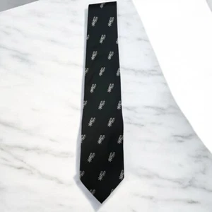 San Antonio Spurs NBA Black Silk Tie Men's Basketball Logo Necktie 4” Wide - Picture 1 of 8