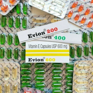 Vitamin E - Evion Capsules for Glowing Face Strong Hair Nails Glow Acne Wrinkles - Picture 1 of 15