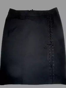 Express Black Lace Up Pencil Skirt Women's Jr. 13/14 High Waist Limited Sexy NEW - Picture 1 of 9