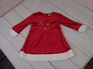 Vestido de terciopelo rojo Jo Joe Fashions para niñas talla 24 meses - Imagen 1 de 2