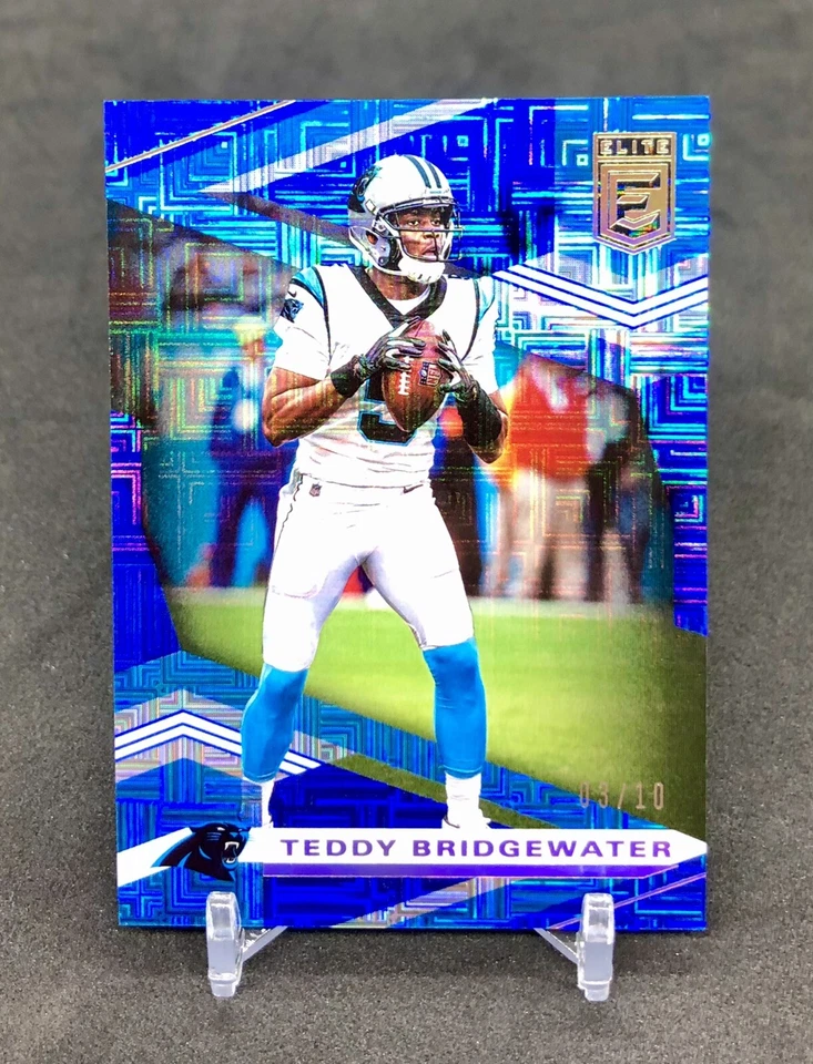 2020 Donruss Elite Teddy Bridgewater /10 BLUE REFRACTOR SSP No. 78 BRONCOS 📈📈 - Image 1 of 4