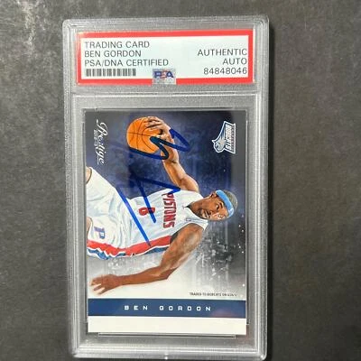 2012 Panini #57 Ben Gordon Signed Card AUTO PSA Slabbed Bobcats - Image 1 of 2