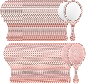 96 Pcs Vintage Handheld Mirror 9.8 L X 4.5 W Portable Cute Princess Compact Trav - Picture 1 of 12