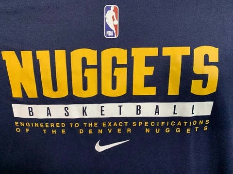 DENVER NUGGETS T-Shirt XXL Nike Dri-Fit Engineered Specifications NBA Basketball Cover