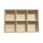 Wooden Box Desk Pen Holder Craft Organizers and Storage Square Beads