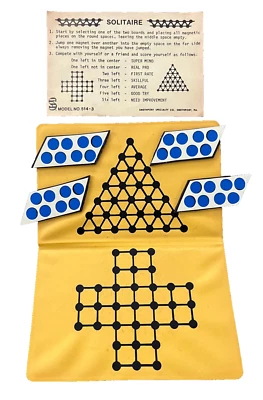Magnetic Solitaire ,Mystery Pyramid, MR. IQ Travel Game. Hip Hugger From (80`s) - Image 1 of 4