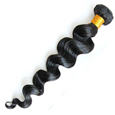 10A Mink Loose Wave Brazilian Virgin Remy Human Hair Extra Thick Natural Black - Image 1 of 4