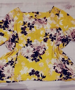 George tunic blouse top Top Size 22 short Sleeve Casual workwear floral tp7 - Picture 1 of 2