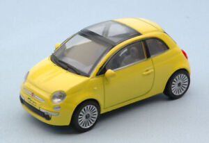 Miniature voiture auto 1:43 Fiat Nouveau 500 Jaune Modélisme Static Modèle de
