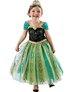 Kinder Kostüm Anna Eiskönigin Prinzessin Kleid Mädchen 3 4 5 6 7 8 Jahr Karneval - Bild 1 von 2