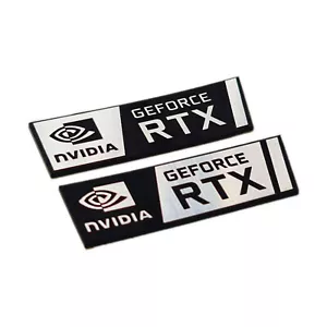 nVidia RTX - Sticker Set, Case, Badge, Decal - Two Emblems - nVidia Logo - Picture 1 of 3