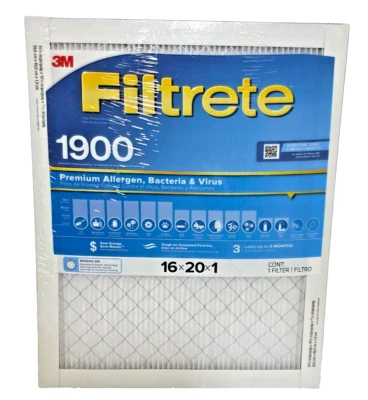 3M Filtrete 16x20x1 Smart Air Filters 3M MERV 13 MPR 1900 - Image 1 of 4