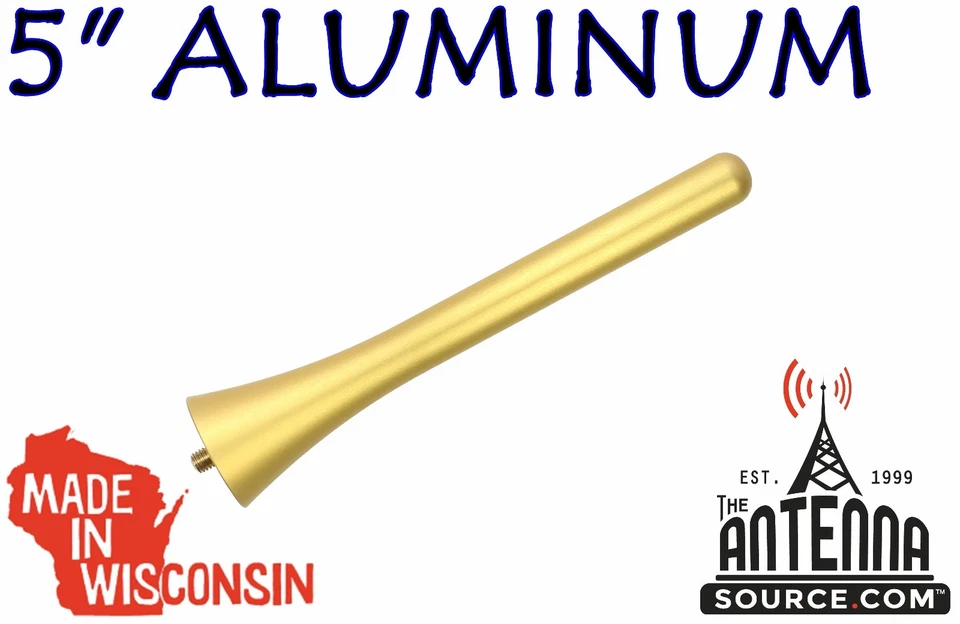 **CORTO** MÁSTIL ANTENA ALUMINIO BILLET DORADO 5" - SE ADAPTA A: 2006-2013 VOLVO C70 Foto 1 de 1