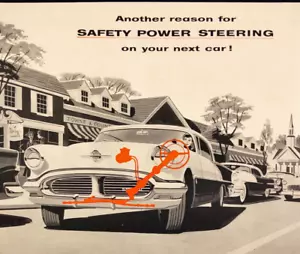 Safety by Saginaw Power Steering in your Next Car Michigan 1956 Print Ad - Picture 1 of 7