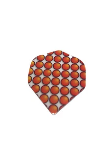 Darts Flights White Orange Ball ( 10 Sets ) Standard Shape No42 - Picture 1 of 3