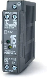 IDEC PS5R-VB24 Power Supply 15W 24VDC DIN Rail Mounted - Picture 1 of 8