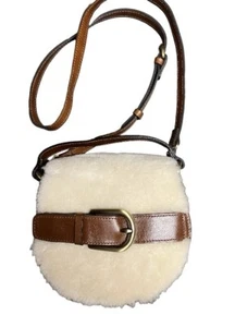 PATRICIA NASH ANNFIELD LIMITED COLOR SHEARLING NATURAL CROSSBODY NEW - Picture 1 of 14