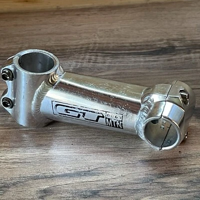 GT 6061 Mtn Stem 1 1/8 Threadless 110 10 Degree 25.4 Silver 2 Bolt Faceplate - Image 1 of 4