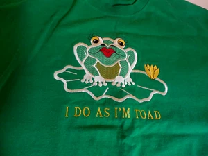 Vintage I do as I'm Toad Frog CHEEK-O USA T-SHIRT Single Stitch - Picture 1 of 11