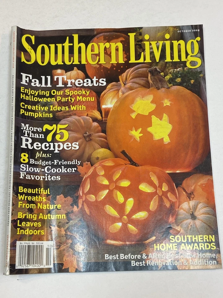 Southern Living Magazine Oct2008 Fall Treat Halloween Pumpkin Slow Cooker Wreath Foto 1 de 1