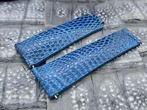 20mm/16mm Exotic Leather Watch Band Vintage Minimalist Design - Picture 1 of 13