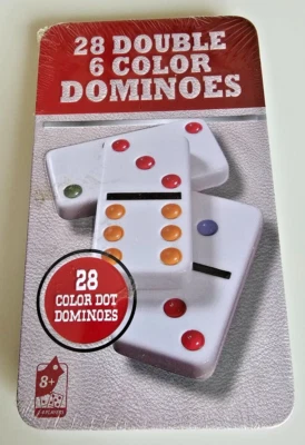 Dominó Cardinal Doble 12 Colores Punto en Lata Coleccionista Foto 1 de 2