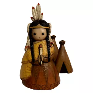 Tipi 3D colgante de pared Burwood Products 13"" niña india americana doncella 3D #2513 - Imagen 1 de 6