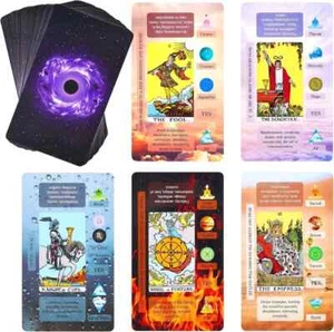 XSYLOHXL Cartas de Tarot para Principiantes Baraja de Tarot con Significados en Ellos Alquitrán de Entrenamiento - Imagen 1 de 2