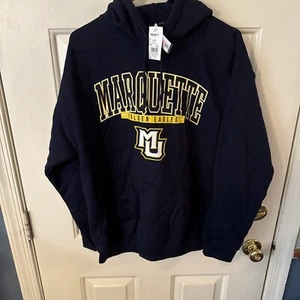 Marquette Golden Eagles Hoodie Mens Xxl 2xl Navy Sweatshirt - Picture 1 of 4