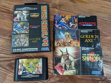 MEGA GAMES 2 Shinobi, Streets of Rage, Golden Axe  Sega Mega Drive ALL MANUALS
